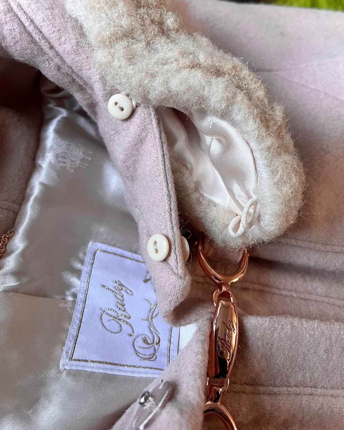 Rady レディ Pink Fur Hood Buckle Wool coat 상품이미지6