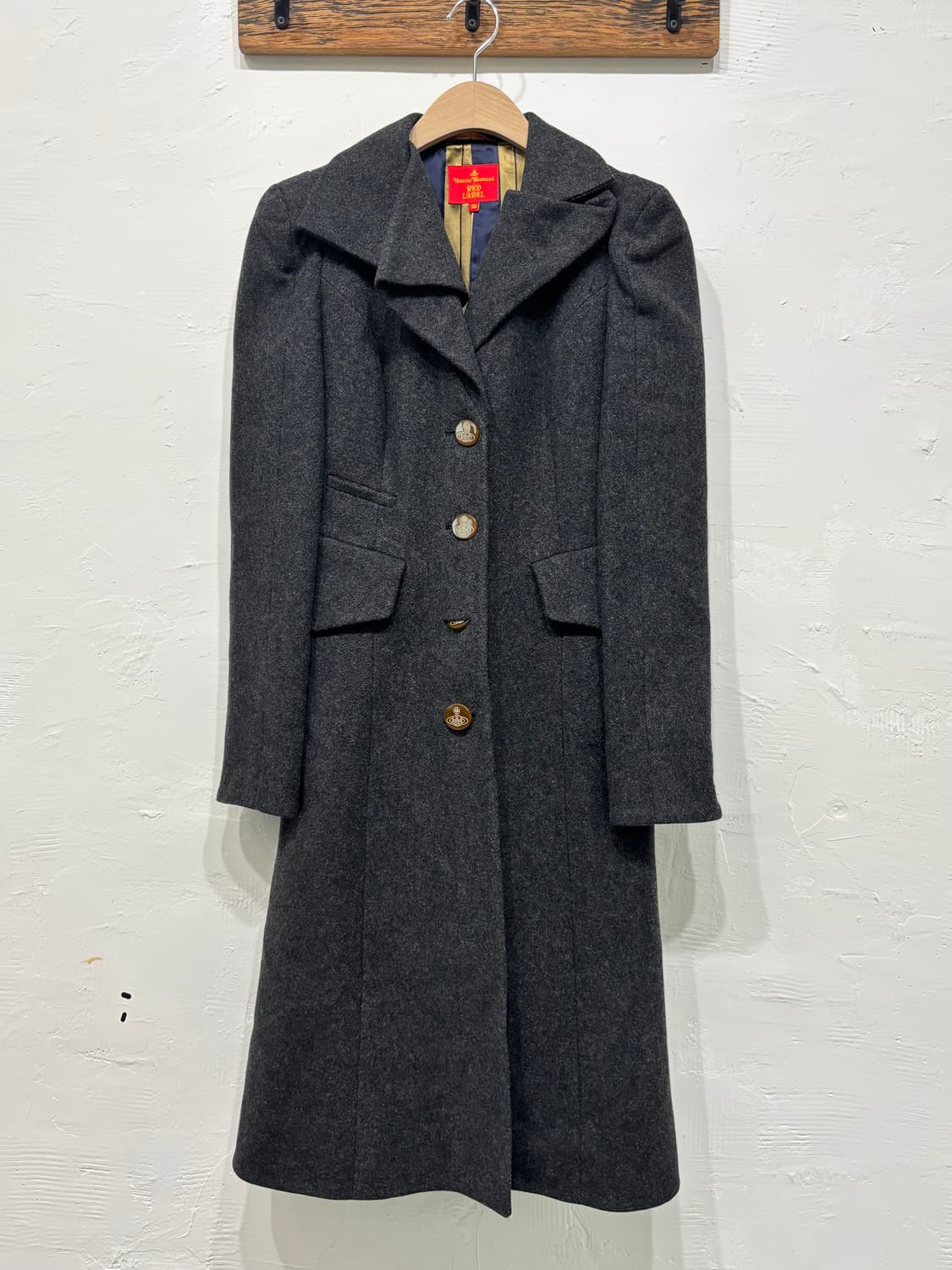 Vivienne Westwood 비비안웨스트우드 레드라벨 차콜 울 코트  상품이미지5