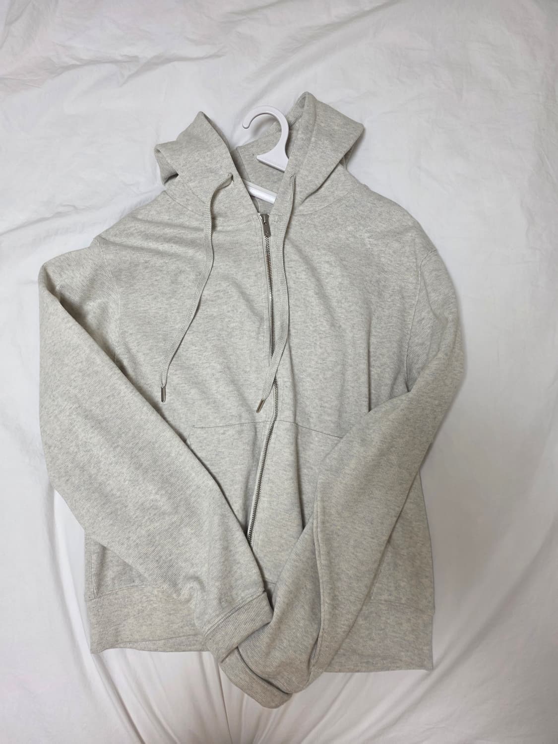 4) 벨리에 크롭 후디 집업 크림 상품이미지4