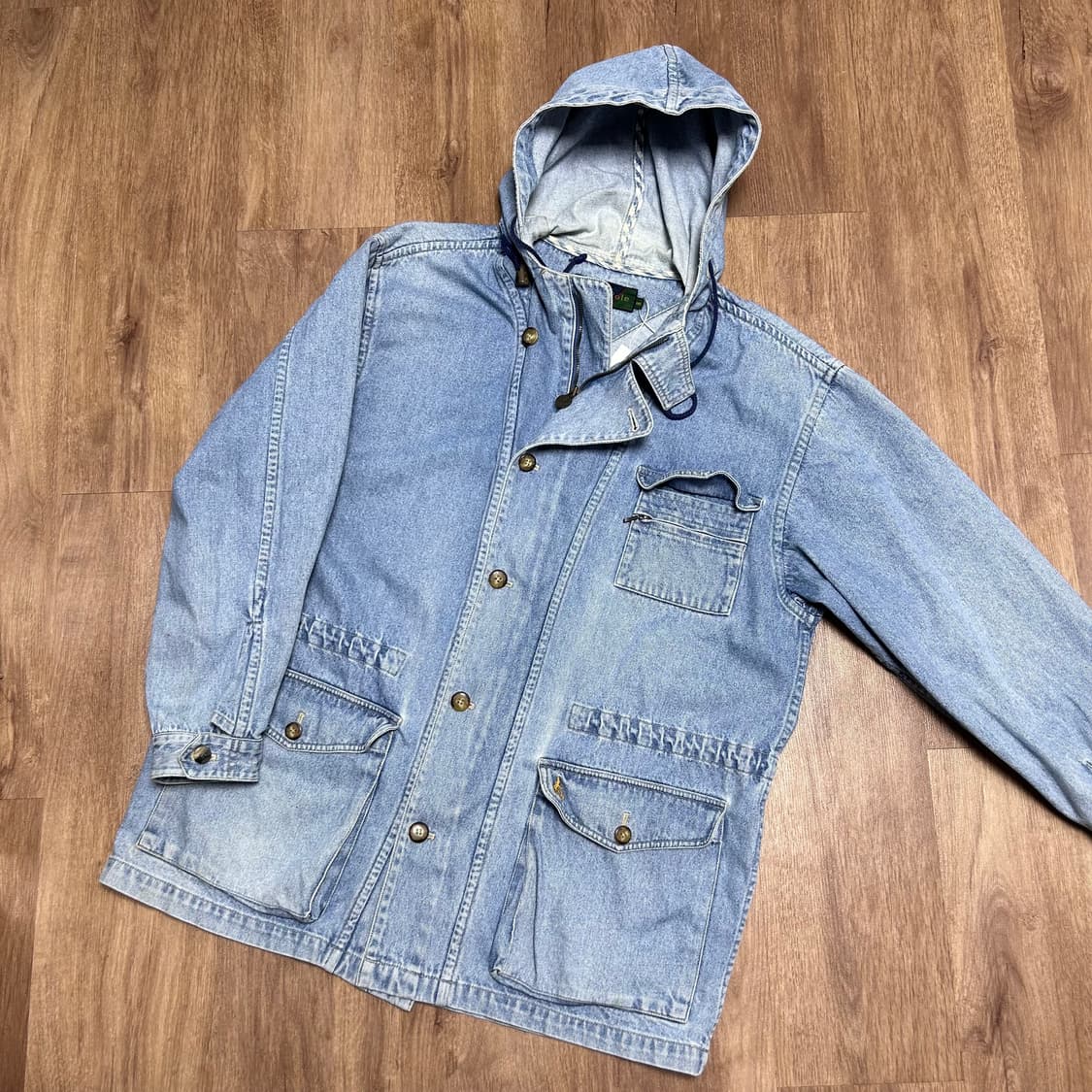 빈폴 데님 사파리 코트 청자켓 00's 상품이미지5