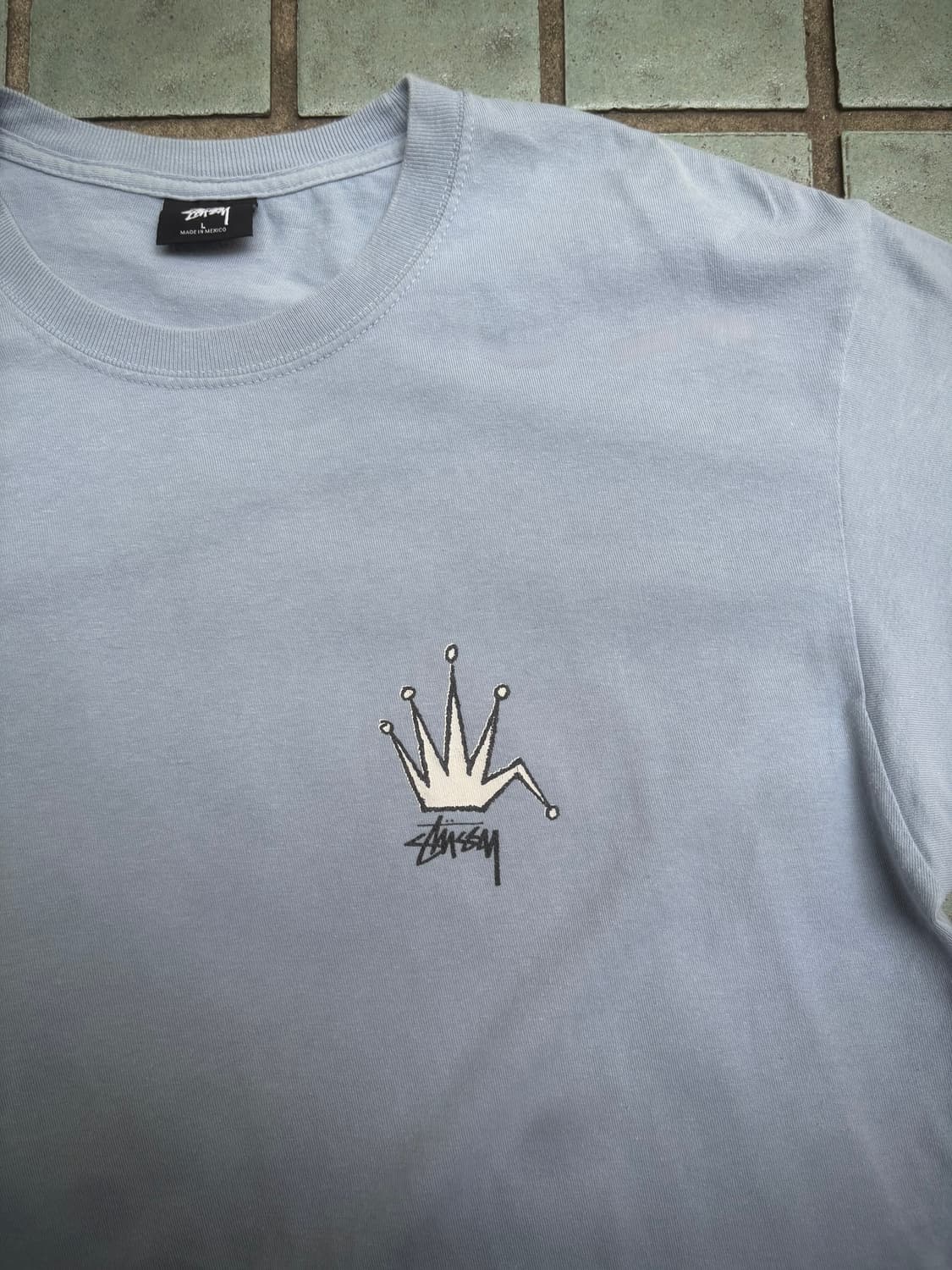 Stussy 스투시 크라운 티셔츠 더스티블루 L 상품이미지4