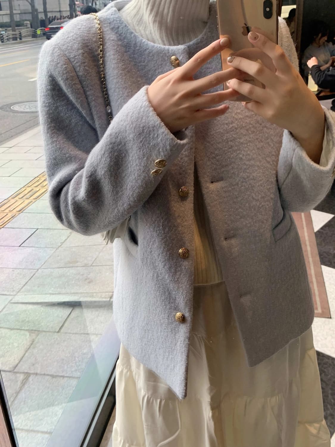 제니오 뉴 버니 부클 오버사이즈 자켓 아우터 상품이미지3