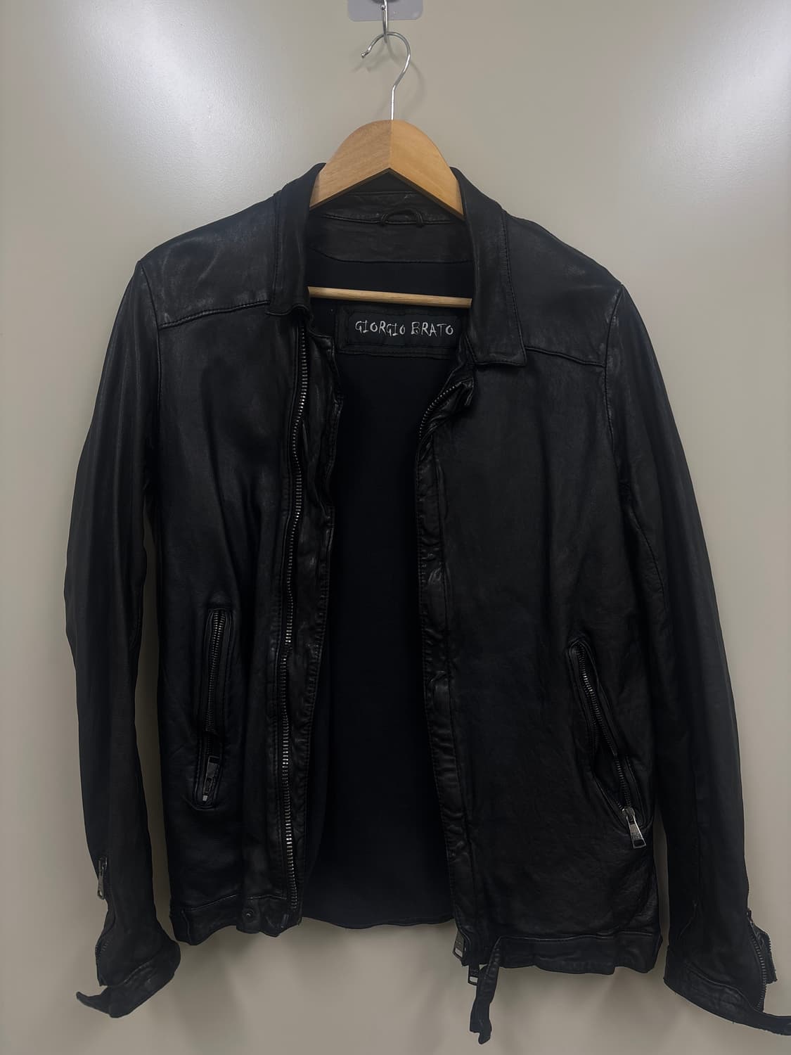 조르지오 브라토 가죽 자켓 48사이즈 상품이미지1