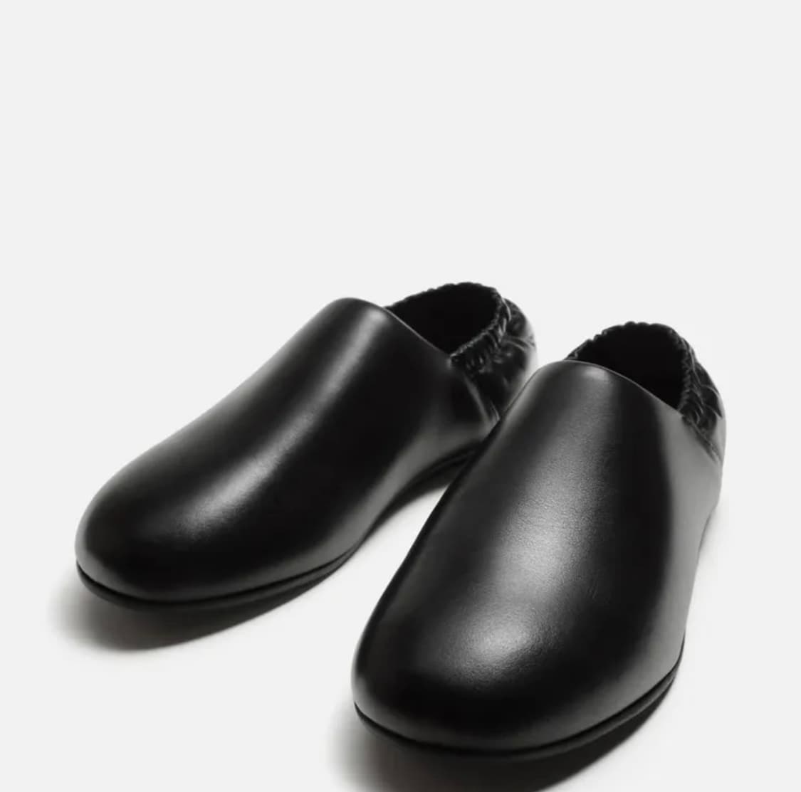 자라 x 나누시카 레더 로퍼 블랙 상품이미지5