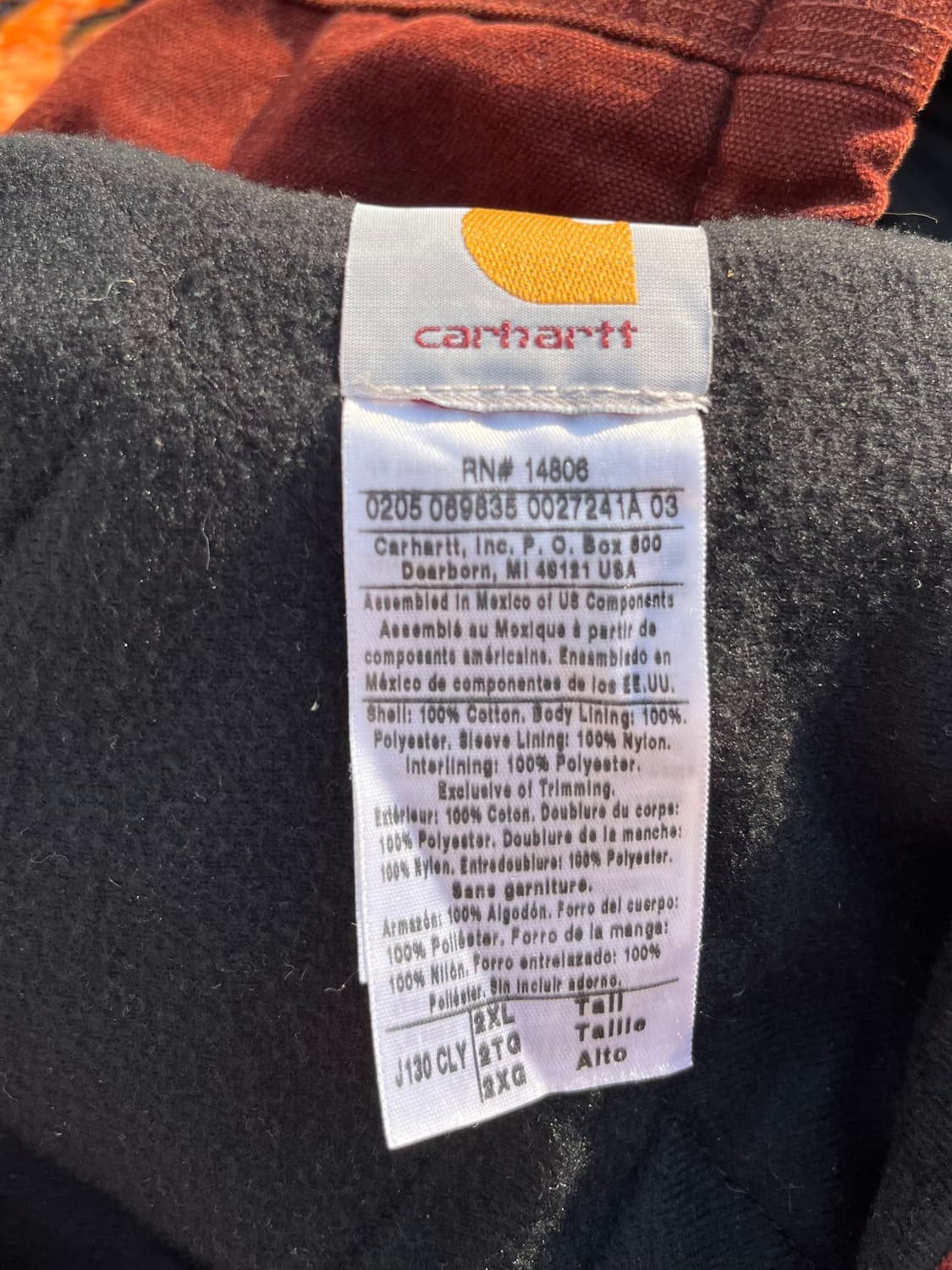 00s carhartt santafe J130 (2XL) 상품이미지5