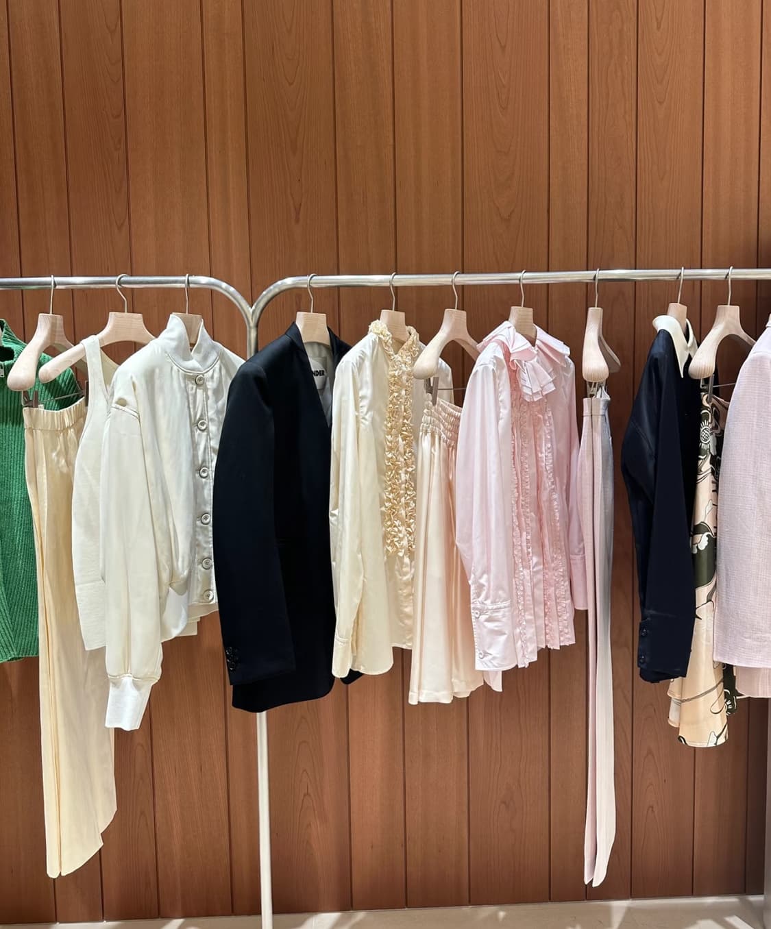 질 샌더 프릴 셔츠 핑크 32 NEW 상품이미지4