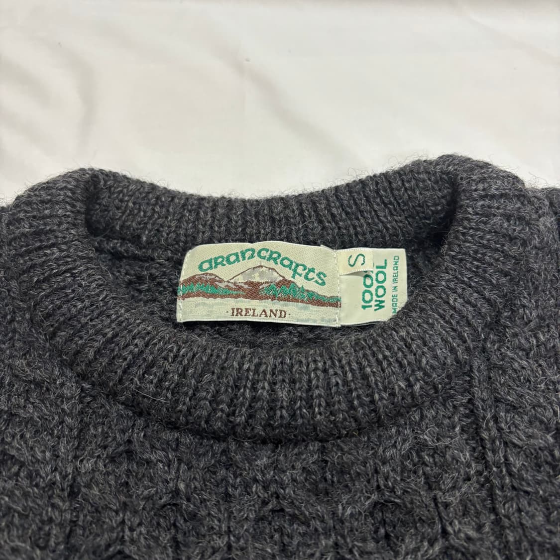 아란 크래프크 피셔맨 울 스웨터 상품이미지3