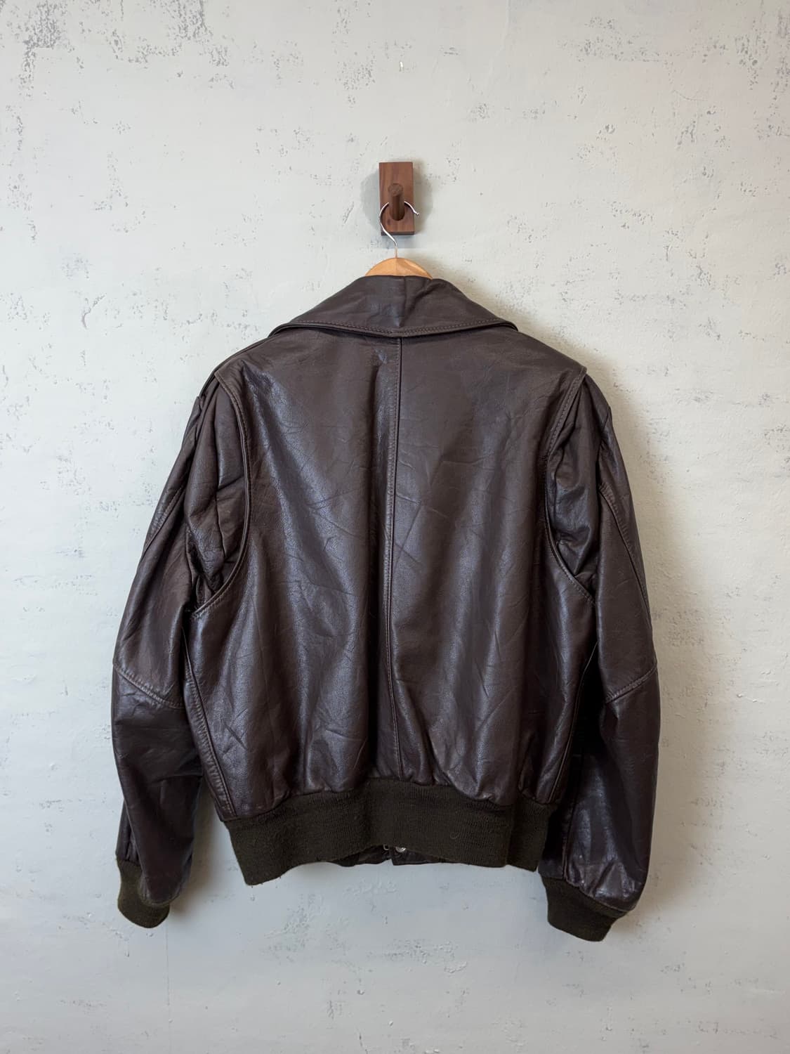 70s USA 엑셀드레더 A2 봄버 레더 자켓 상품이미지2