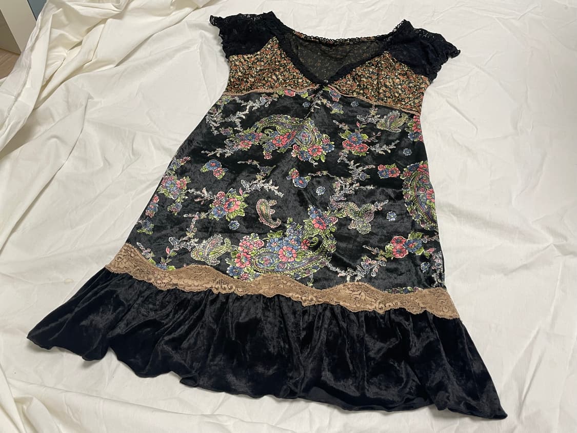 vintage velvet dress 상품이미지5