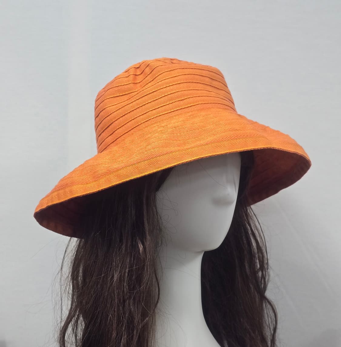 Hat & Dreams 주름 버킷햇 오렌지 상품이미지1