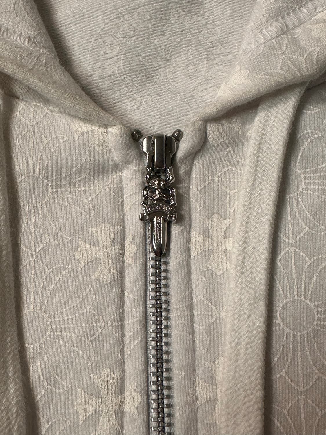 (레어) 크롬하츠 버티컬 플러스 로고 후드집업 M 상품이미지4