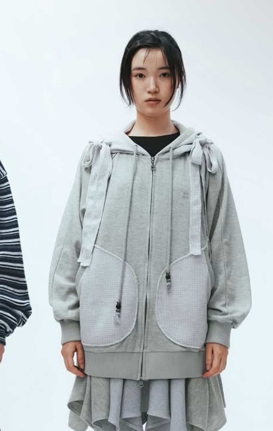 코이세이오 이어머프 후드집업 그레이 상품이미지2