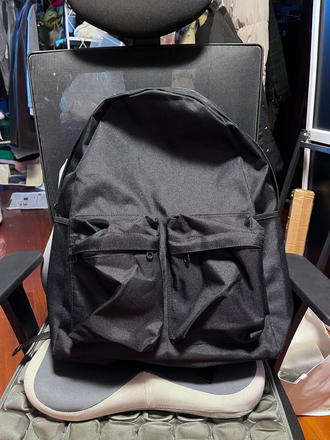 [남녀공용]마지언타이틀 블랙 백팩 상품이미지1