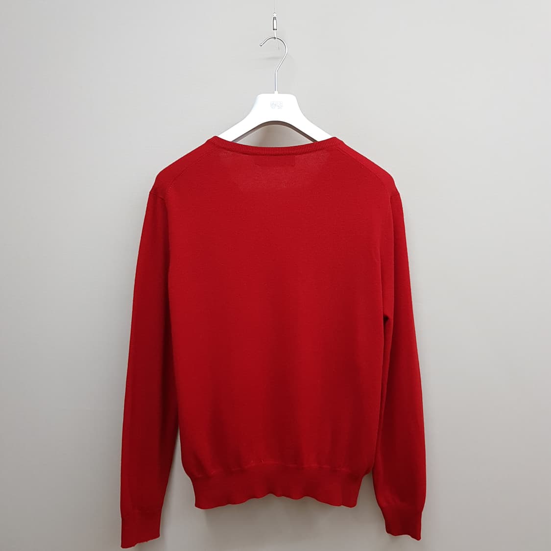 폴로 랄프로렌 레드 브이넥 메리노 울 니트 XL사이즈 상품이미지4