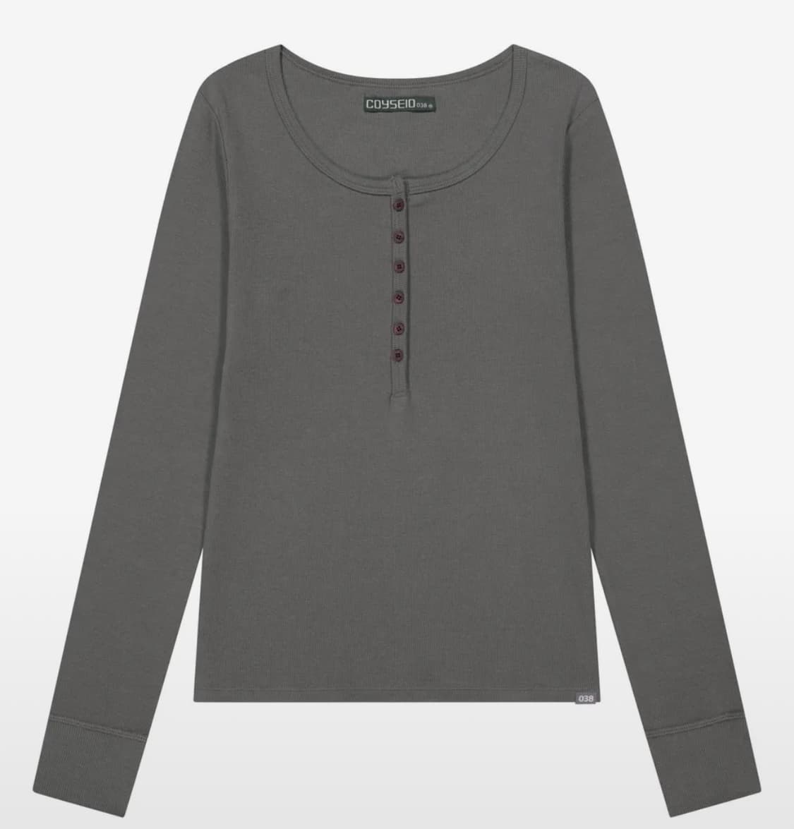 코이세이오 슬리브 038 BUTTON LONG SLEEVE GREY 상품이미지1