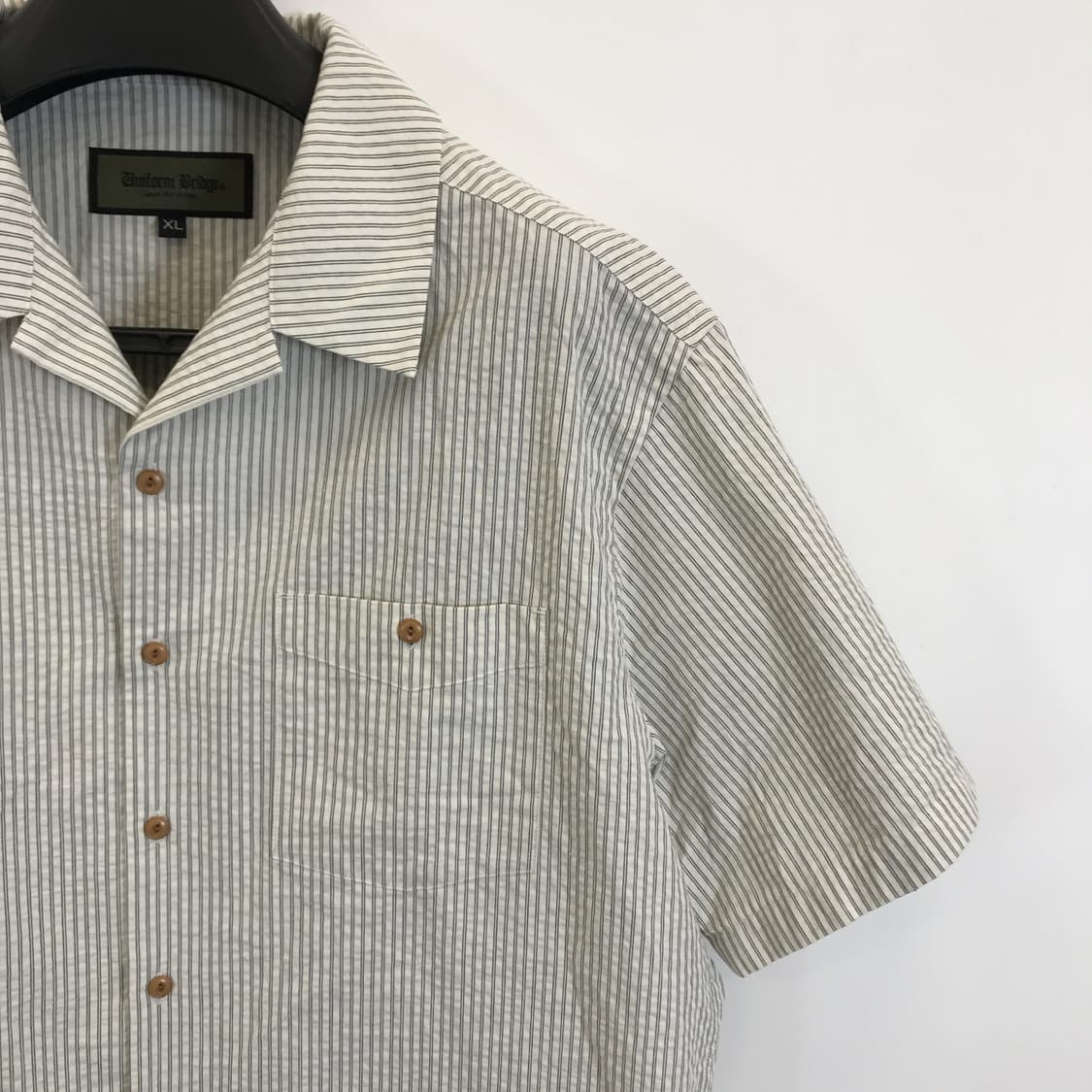 유니폼브릿지 오픈카라 시어서커 셔츠 [XL] 상품이미지2