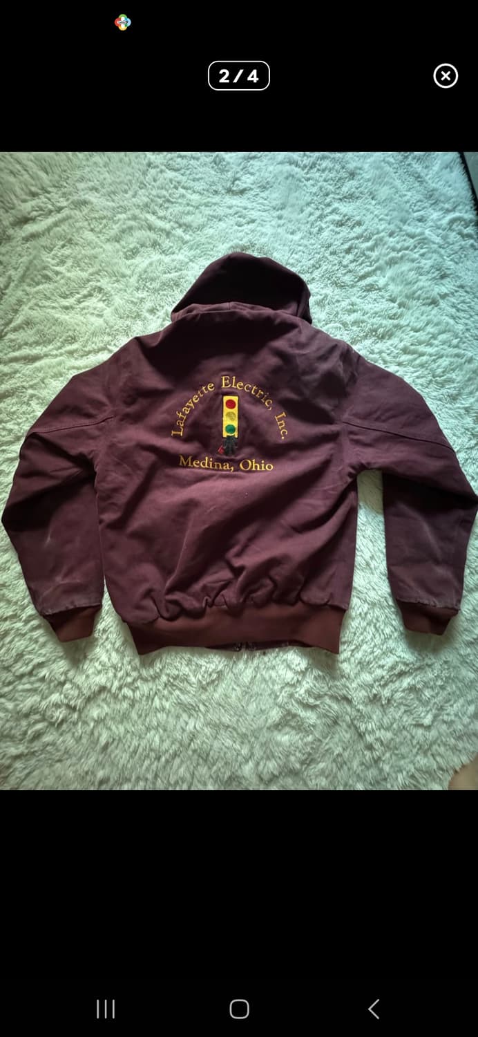 90년대 USA 칼하트 액티브 버건디 상품이미지2