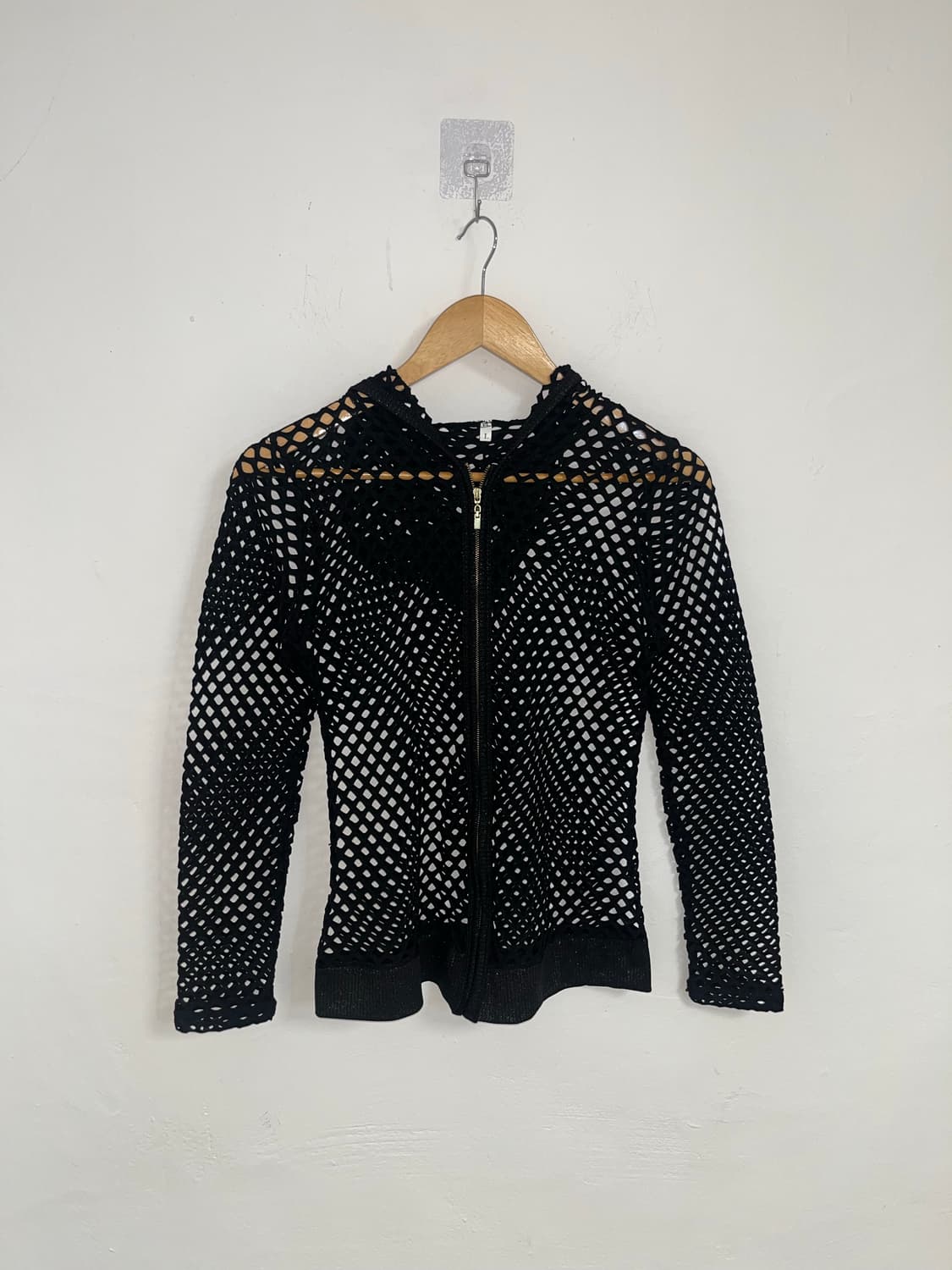 00‘s 블랙 메쉬 후드집업 상품이미지3