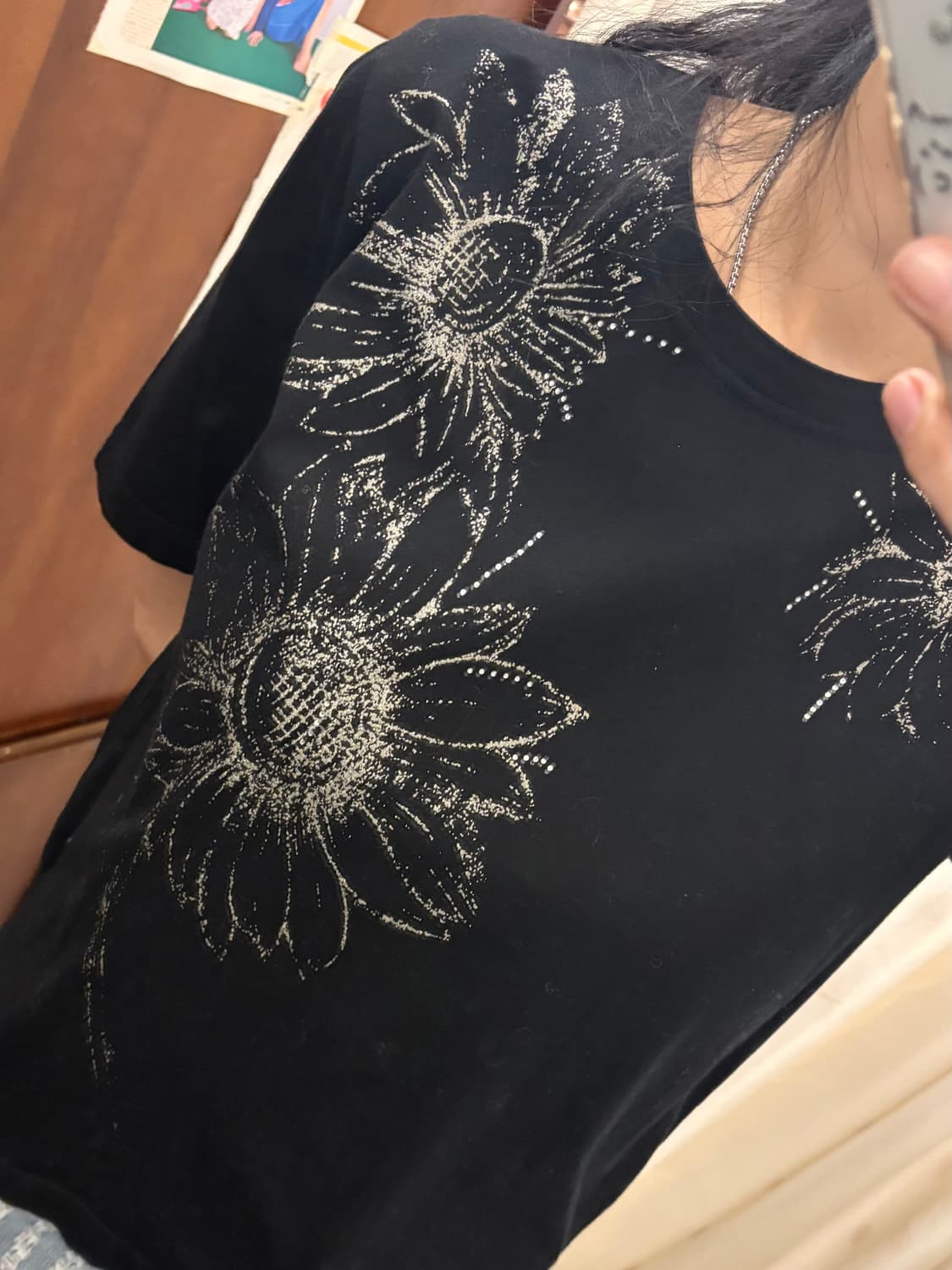 jpn vintage Sunflower print T-shirt 상품이미지1