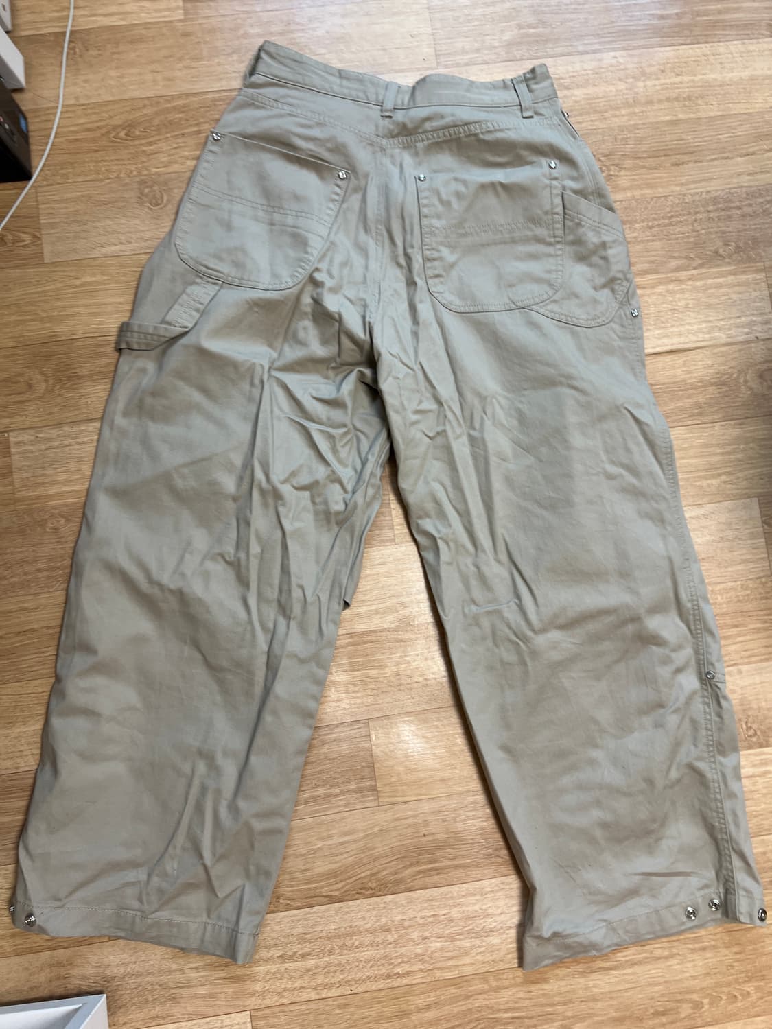 9999아카이브 주얼리 리벳 더블니 팬츠 3사이즈 상품이미지1