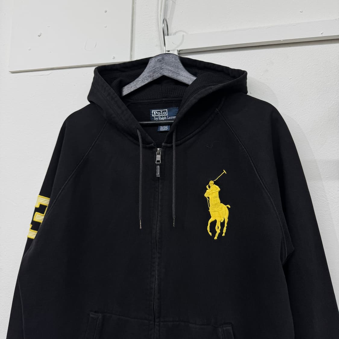 [M] 폴로 빅포니 옐로우 써멀 후드집업 상품이미지3