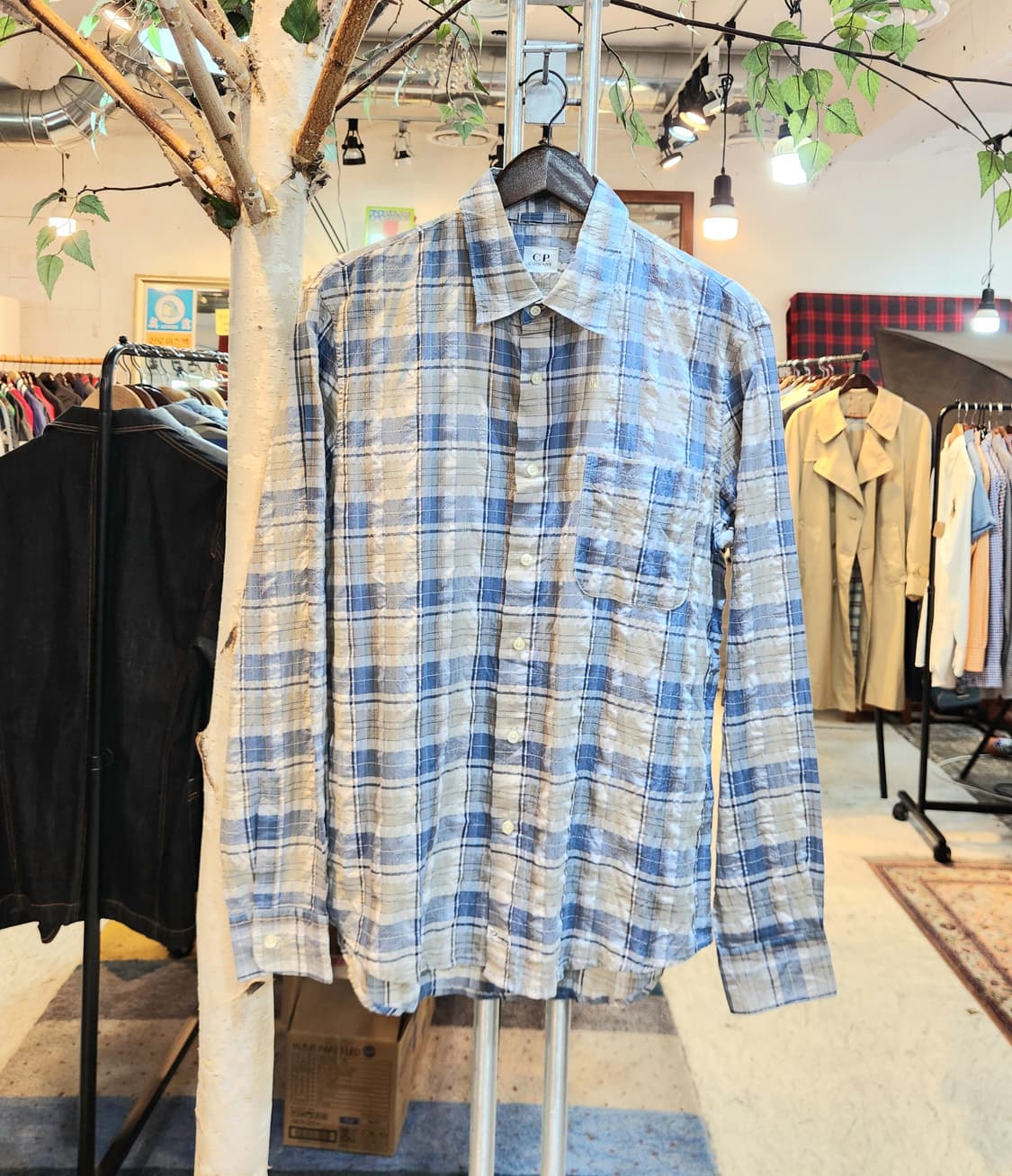 CP 컴퍼니 블루 체크 셔츠 상품이미지2