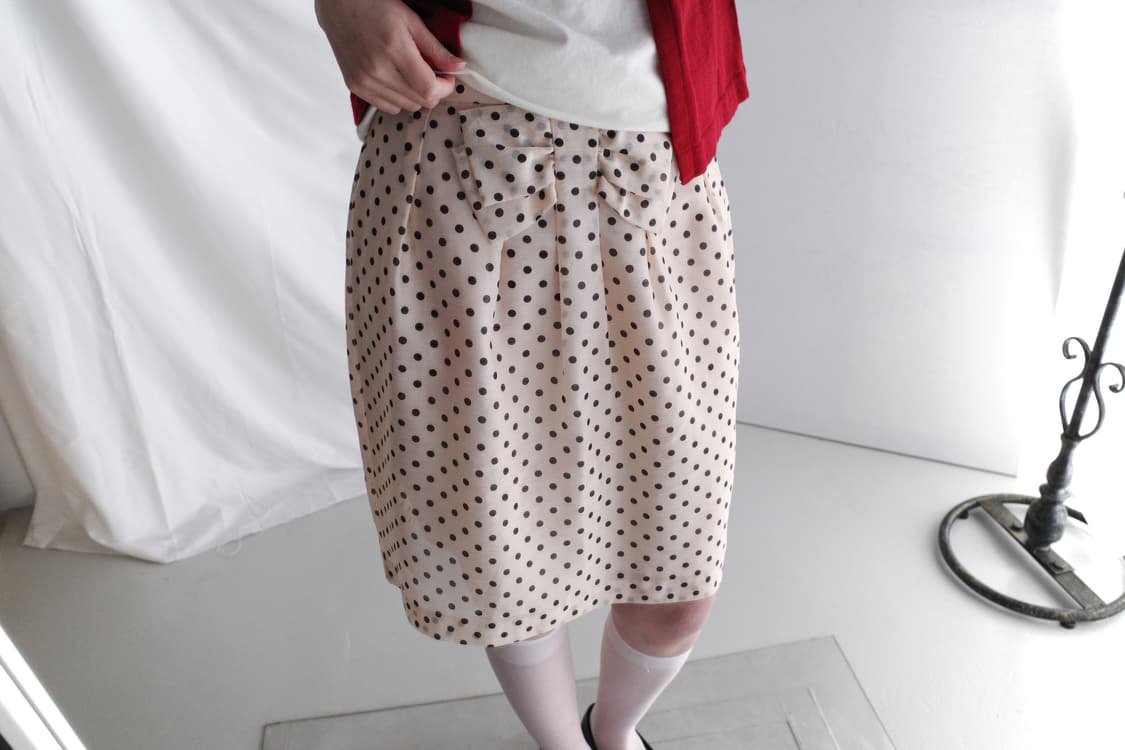 dot ribbon skirt 상품이미지4