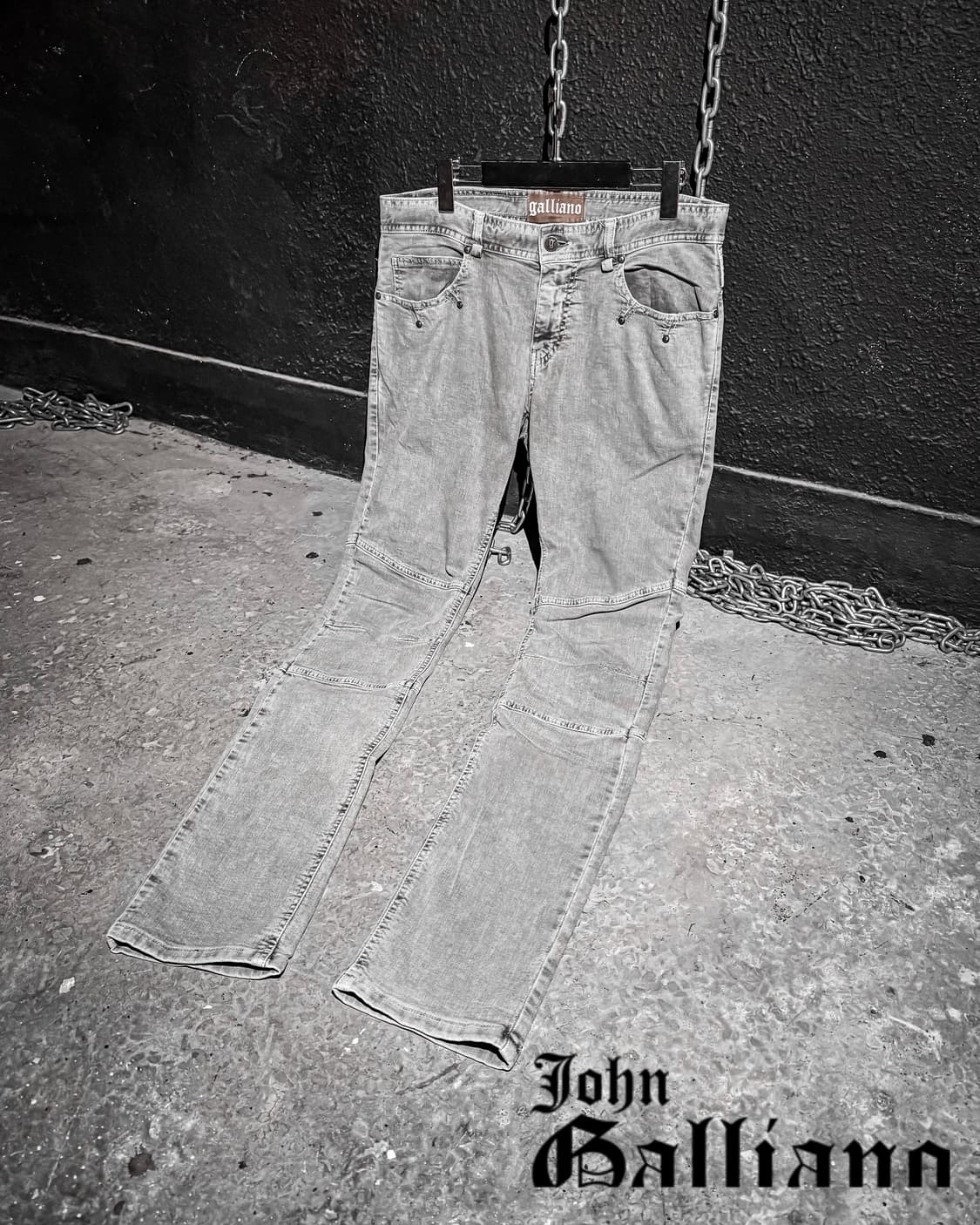 Galliano – Multi-Panel Faded Grey Denim  상품이미지1