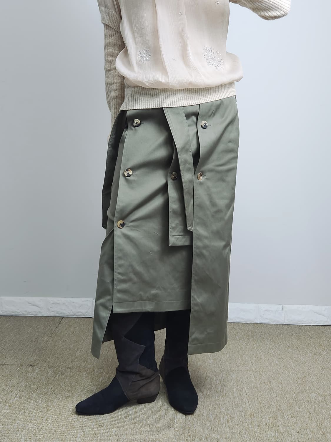 (란셀) 스웨이드 롱 부츠 상품이미지2