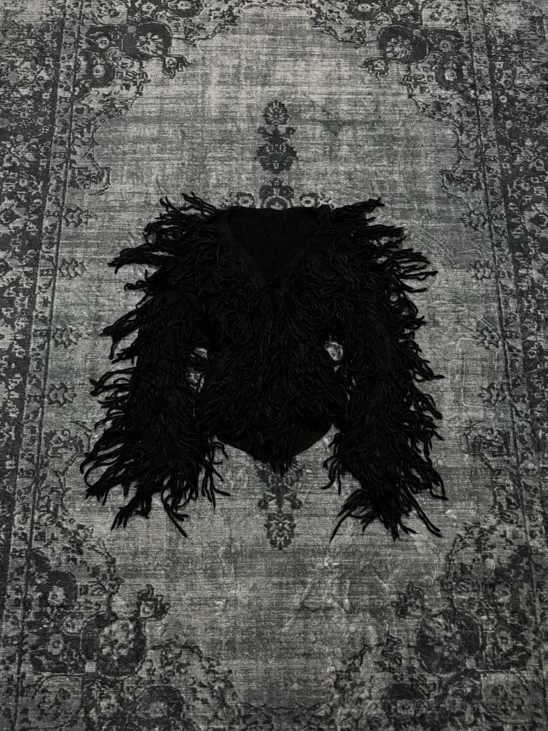 Unknown hell crow fringe cardigan  상품이미지1