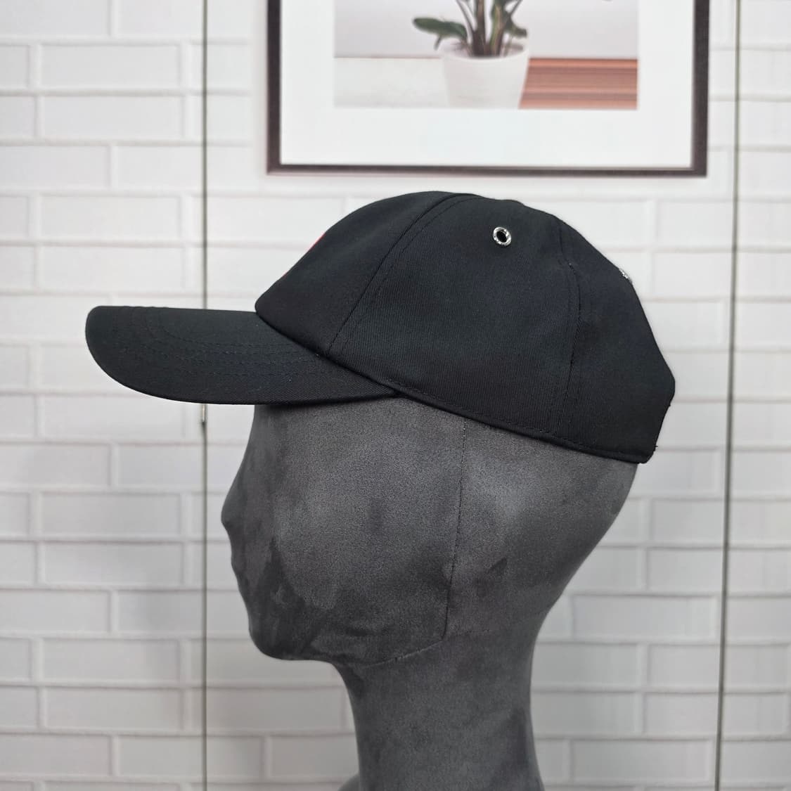 22SS 아미 스몰 하트 로고 베이스볼 캡 스냅백 캡 볼캡 블랙 새상품급 상품이미지4