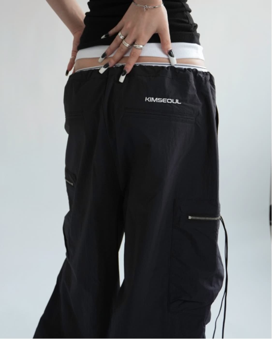 kimseoul SWISH WIDE CARGO PANTS (black) 상품이미지2