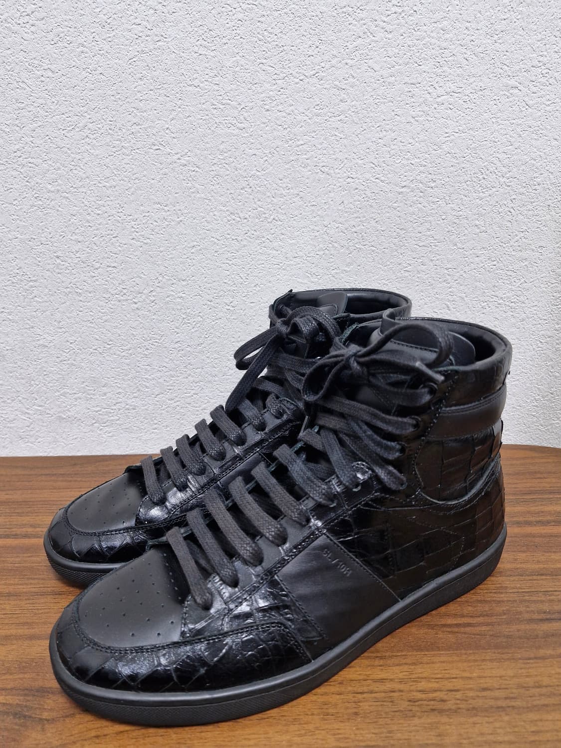 [40] SLP 생로랑 SL10H 크로커다일 가죽 하이탑 스니커즈 상품이미지1