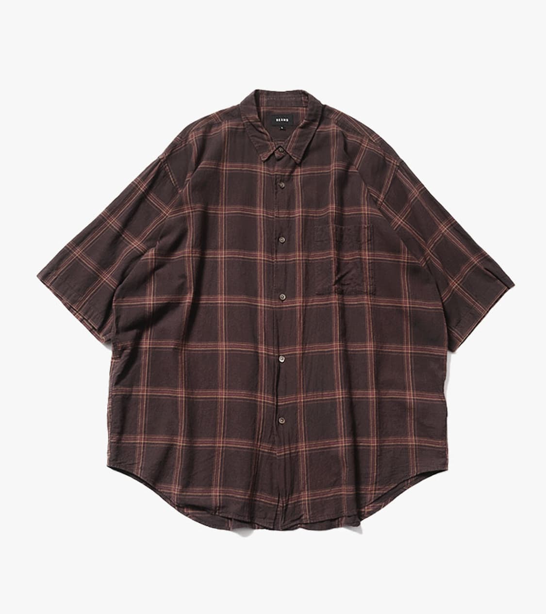 BEAMS - SMOKE CHECK EASY SHIRT 상품이미지1
