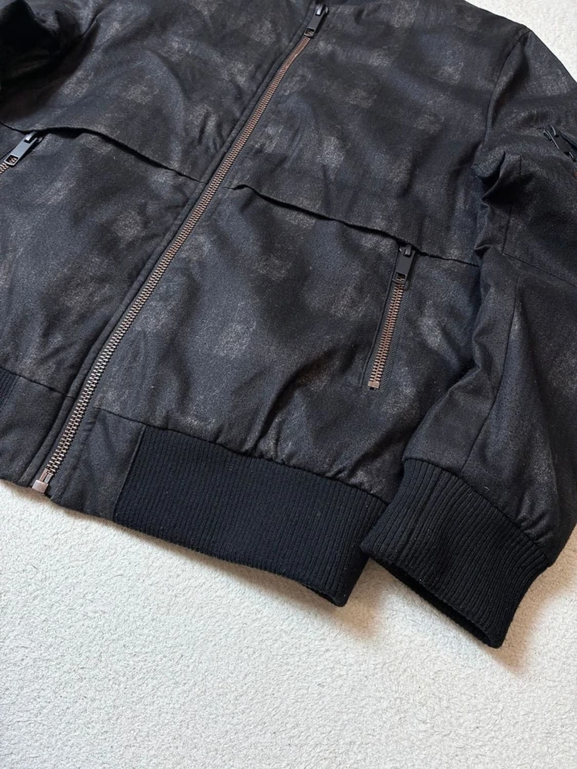 안토니모라토 피그먼트 체크 Ma-1 블루종 자켓 PN7636 상품이미지3