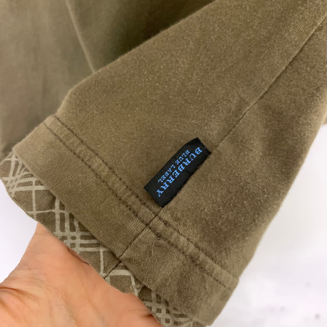 버버리 카키 브라운 긴팔 슬리브 티셔츠 L 빈티지 남녀공용 상품이미지6
