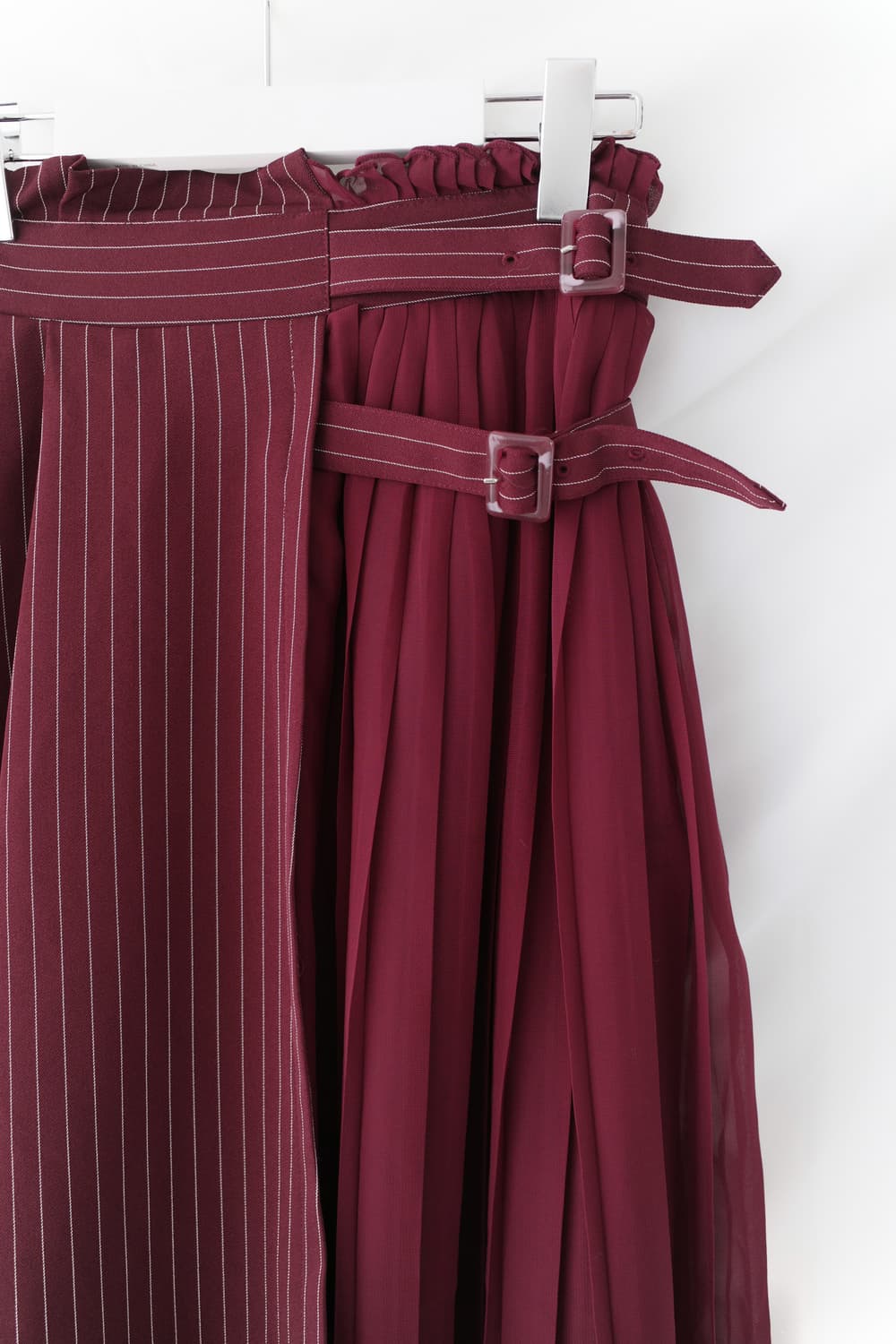 axes femme) buckle pleats stripe skirt 상품이미지2