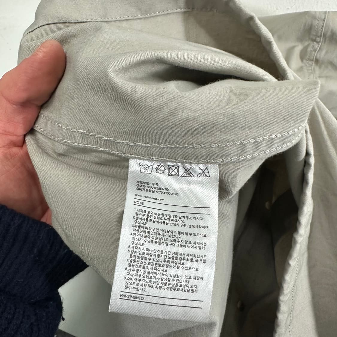 L 파르티멘토 그레이 오버핏 투웨이 코튼 후드자켓 상품이미지6