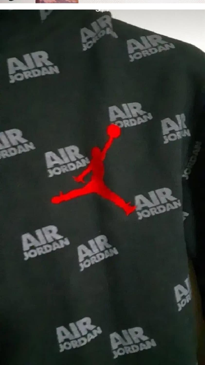 조던 기모 후드 긴팔 티셔츠 검빨 S 90-95 상품이미지3