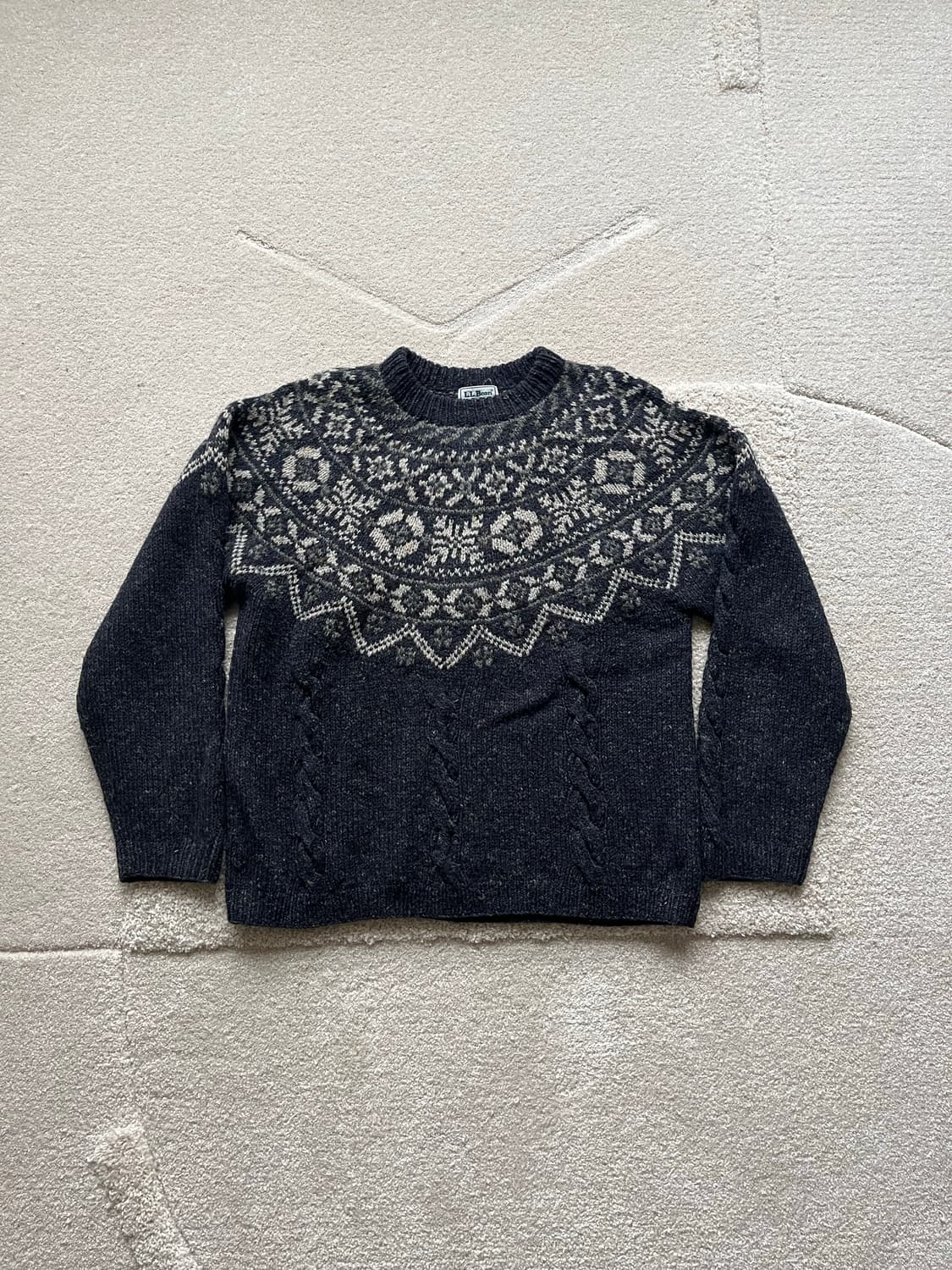 90s 엘엘빈 울 실크 페어아일 니트 (105) 상품이미지2