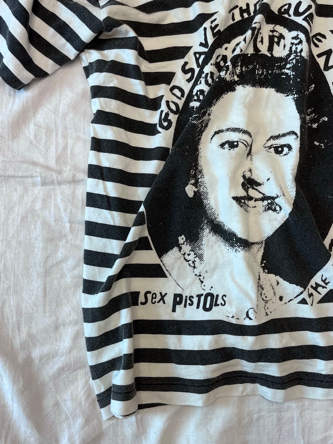 Sex Pistols Stripe Punk T shirt 상품이미지3