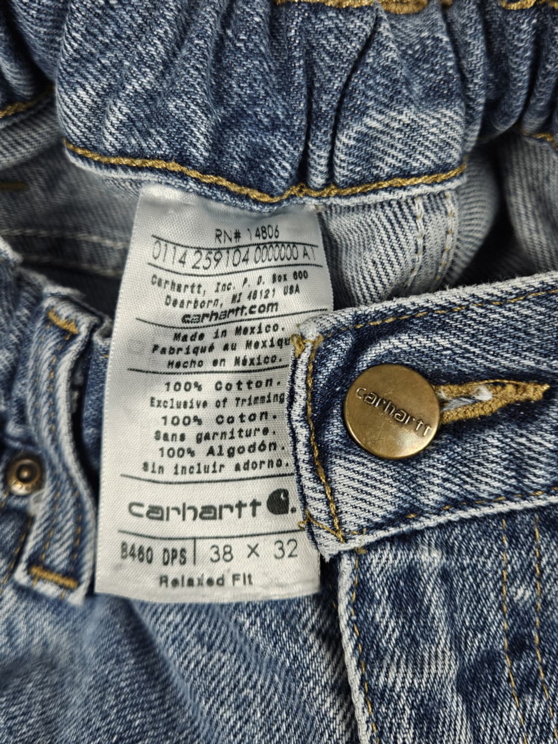 칼하트 밴딩 커스텀 데님 워크 팬츠 ( 38X32 ) / 10321 상품이미지7