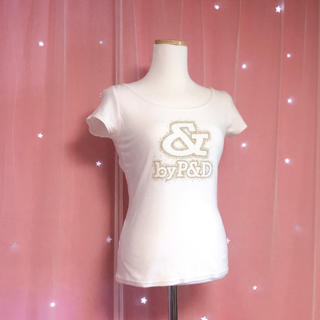 핑키앤다이안 화이트골드 딱붙탑 갸루 헤이세이 상품이미지2