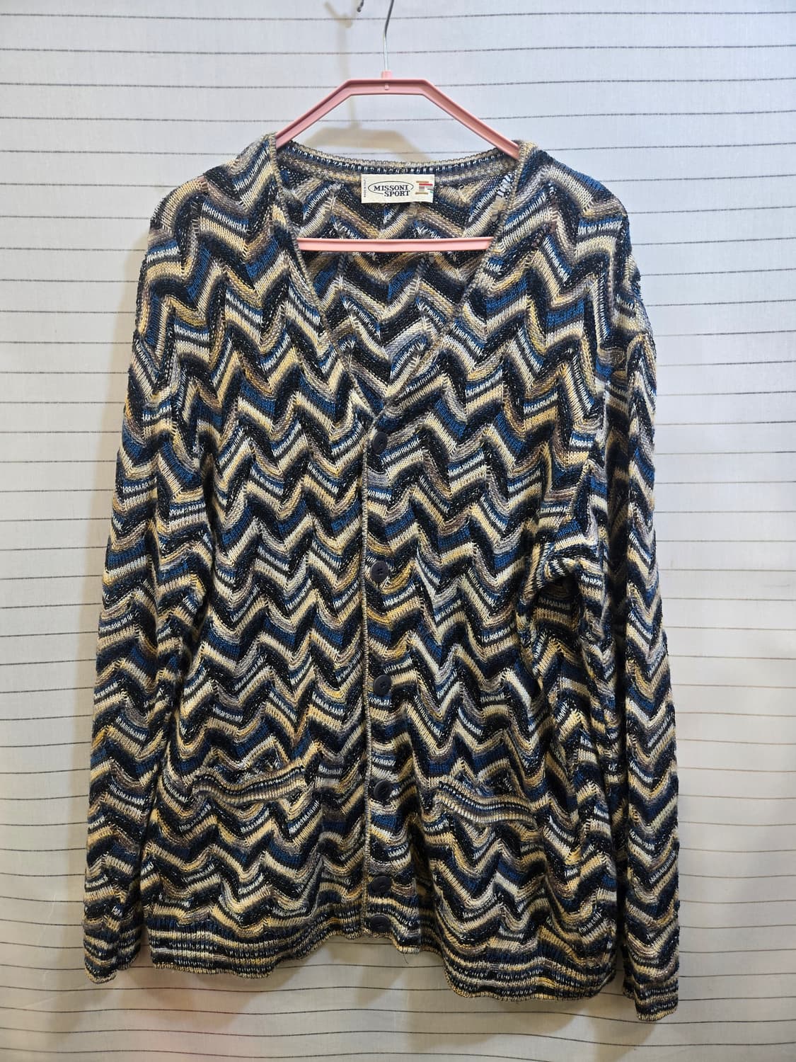 미쏘니 스포츠쉐브론 패턴 가디건ㄴ 상품이미지1