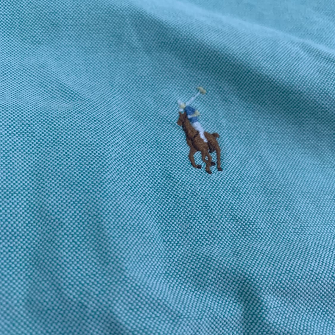 S) Polo 폴로 옥스퍼드 민트 반팔셔츠 상품이미지5