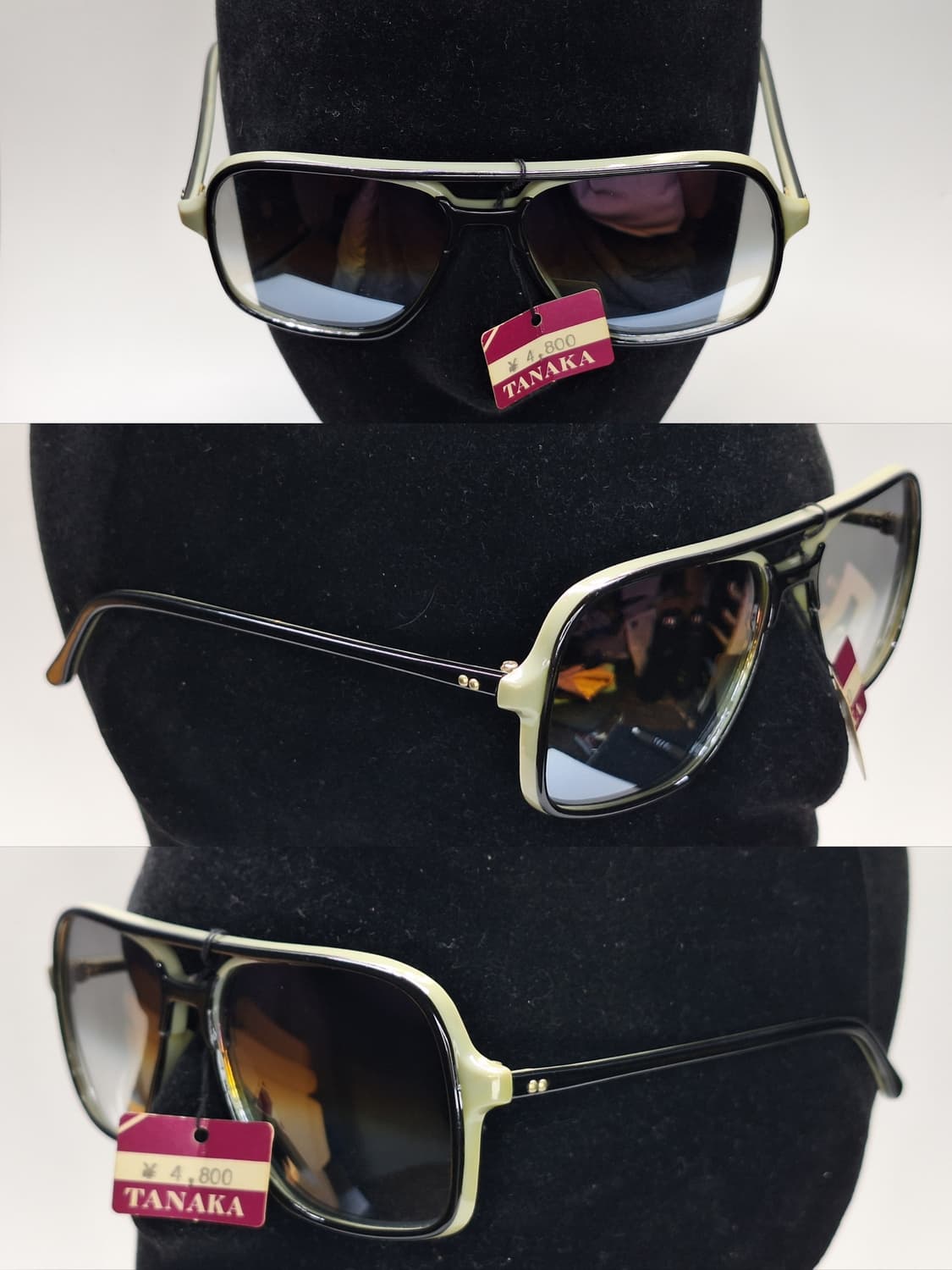 80s 일본제 빈티지 데드스톡 미사용/투브릿지 리벳 선글라스 클래식 상품이미지2