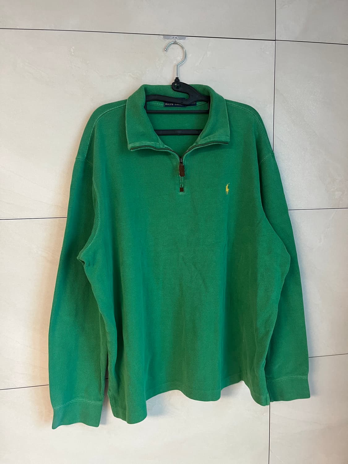 폴로 하프집업 니트 그린 [XL] 상품이미지2