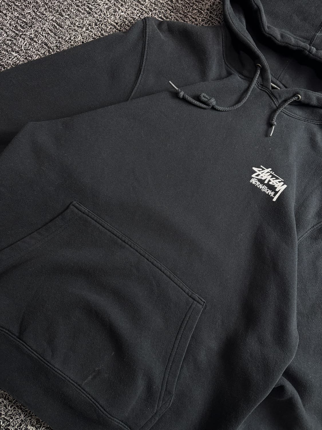 스투시 인터네셔널 빅로고 후디 블랙 3729 상품이미지3