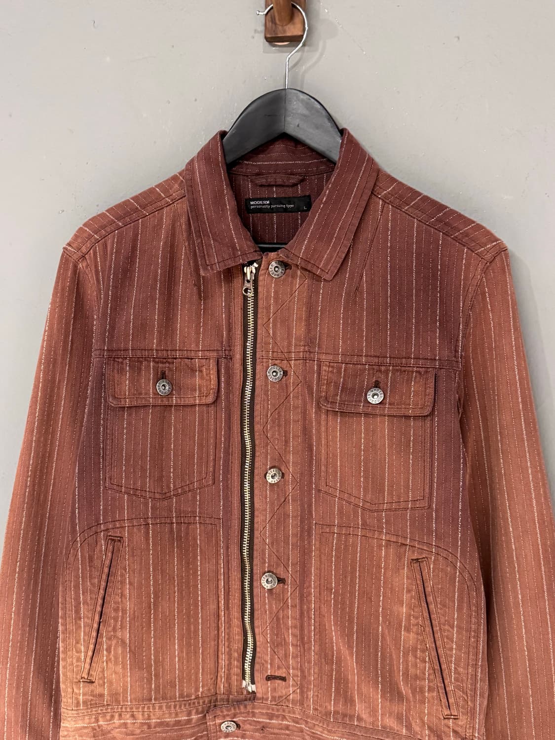 Moderm 워싱 핀 스트라이프 자켓 상품이미지2