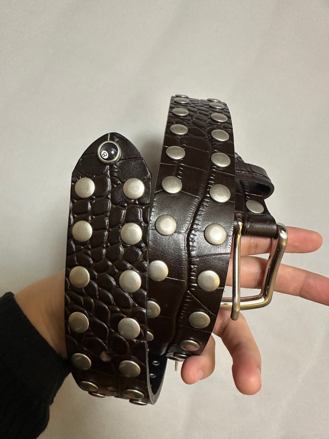 [L/XL] 스투시 8볼 스터드 벨트 상품이미지2